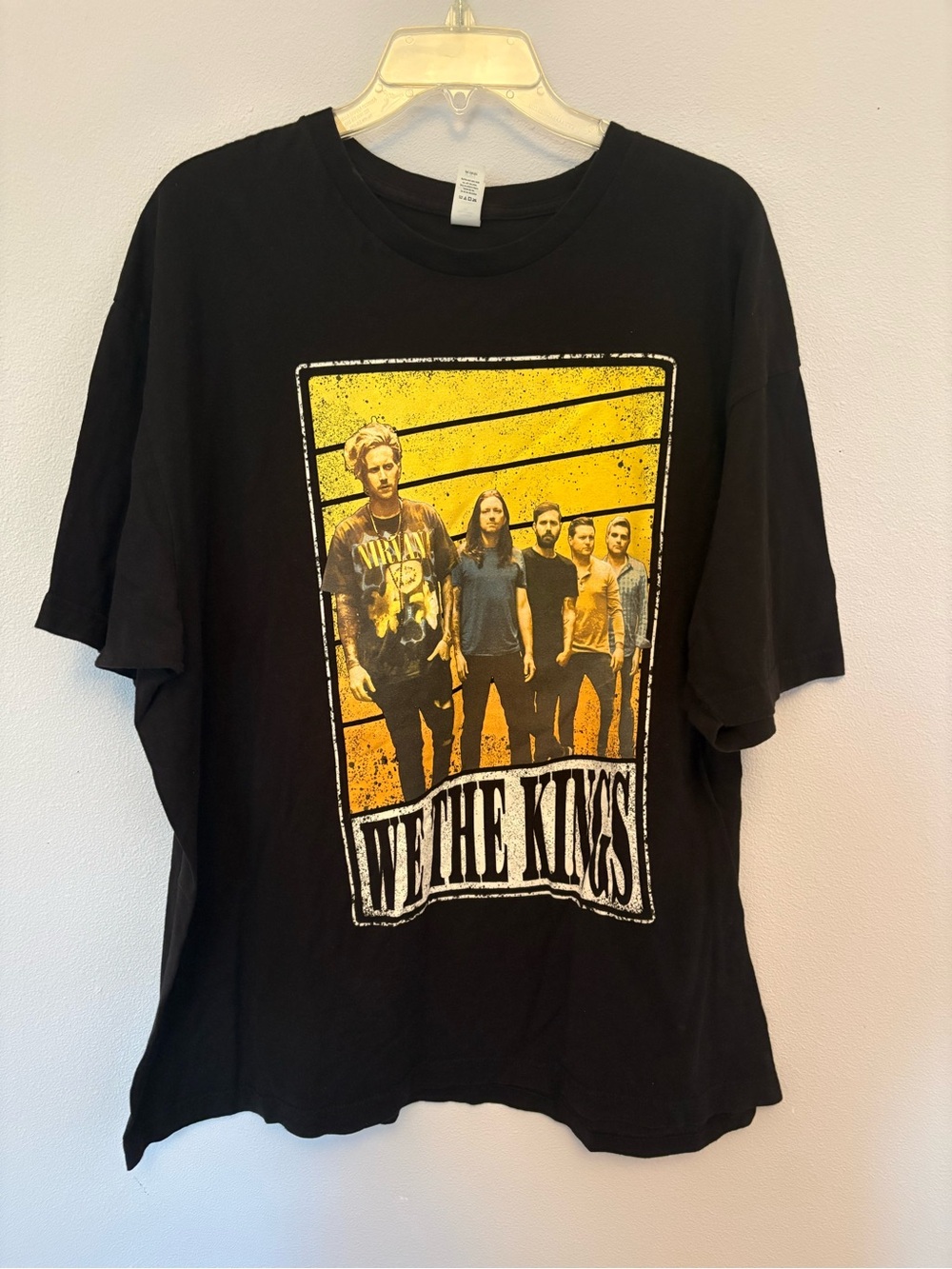 We The Kings Black Graphic Band Tee - Yellow Print